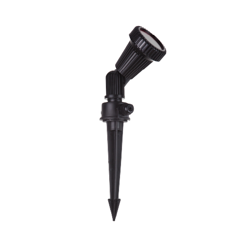 Spot de exterior plástico con jabalina para dicroica GU10 negro